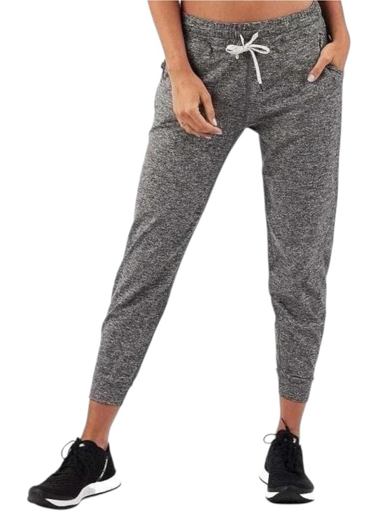 Vuori Pants - Vuori Performance Joggers Gray Knit Relaxed Fit Cropped Length Extra Small